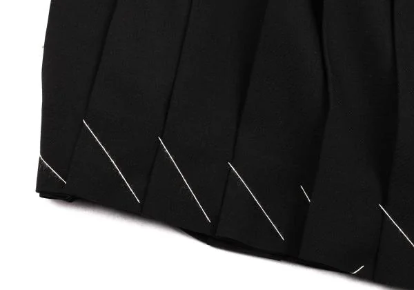 Jean Paul GAULTIER FEMME Stitch Design Pleated Wool Skirt K-153942_006