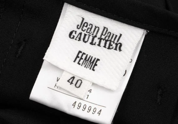 Jean Paul GAULTIER FEMME Stitch Design Pleated Wool Skirt K-153942_014