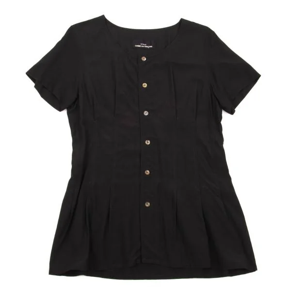tricot COMME des GARCONS Rayon Tuck Short Sleeve Blouse K-153954_002