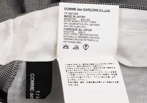 tricot COMME des GARCONS Puppytooth Cotton Linen Pants K-153988_014
