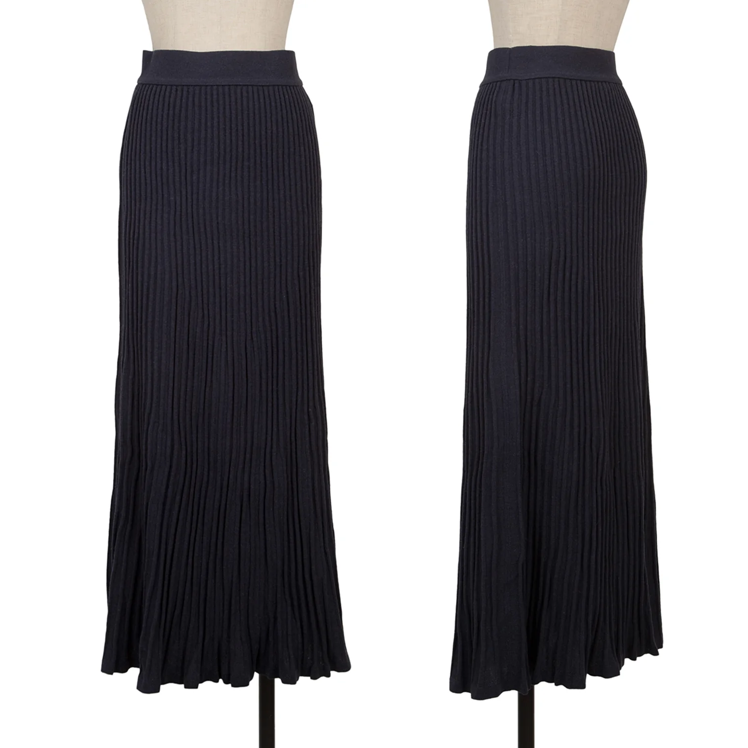 激安/新作 ソニアリキエルSONIA RYKIEL ウールリブニットロングスカート 紺 スカート