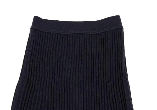 ソニアリキエルSONIA RYKIEL ウールリブニットロングスカート 紺