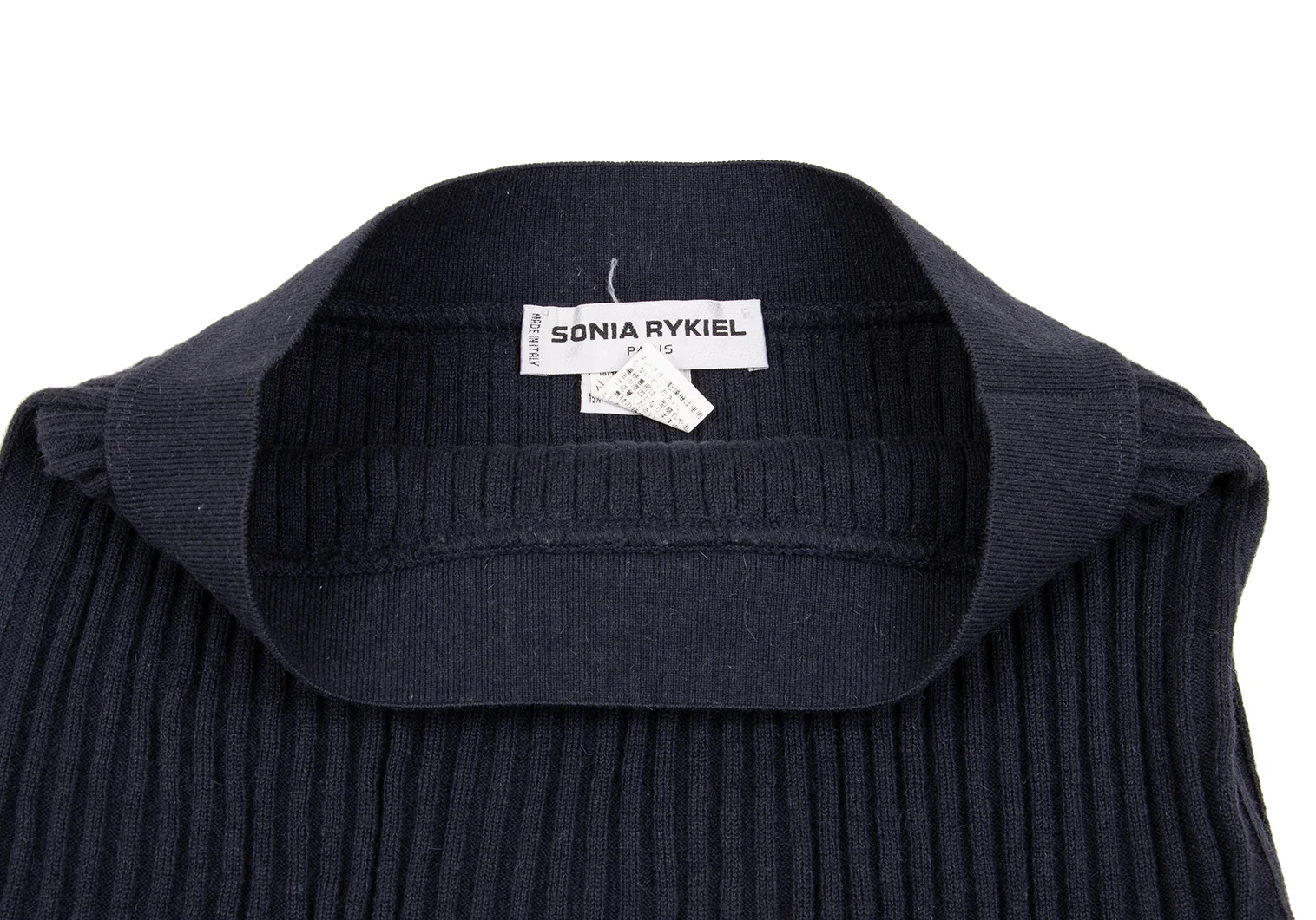ソニアリキエルSONIA RYKIEL ウールリブニットロングスカート 紺