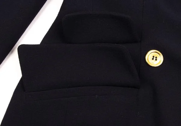 DONNA KARAN NEW YORK Gold Button Double Tailored Jacket K-154010_010