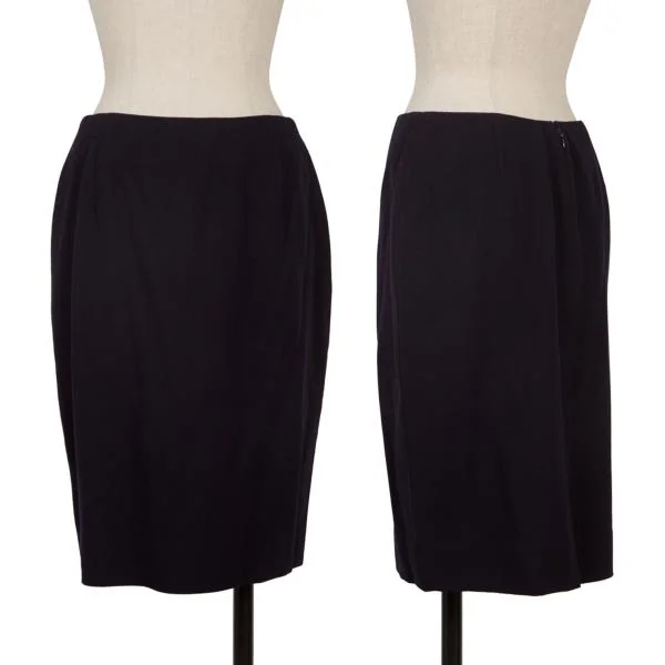 DONNA KARAN NEW YORK Hem Slit Design Skirt Navy 8 K-154011_001