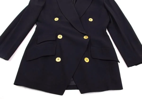 DONNA KARAN NEW YORK Gold Button Double Tailored Jacket & Skirt K-154012_009