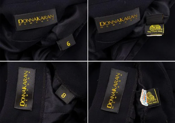DONNA KARAN NEW YORK Gold Button Double Tailored Jacket & Skirt K-154012_020