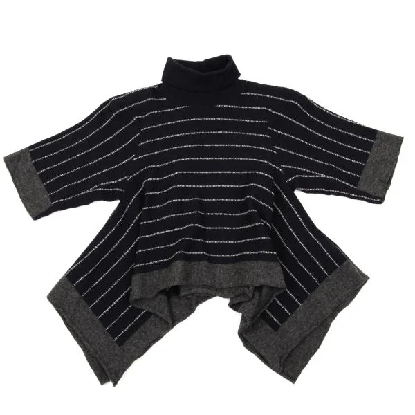 COMME des GARCONS Turtle Neck Stripe Flare Knit Top K-154045_002