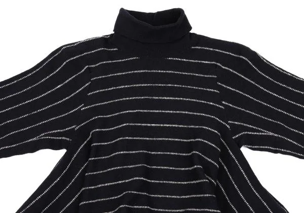 COMME des GARCONS Turtle Neck Stripe Flare Knit Top K-154045_003