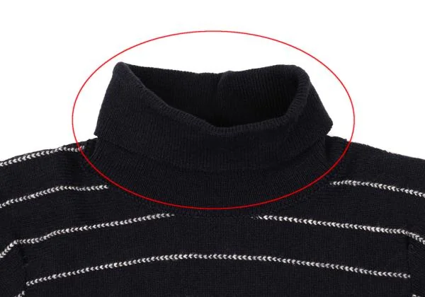 COMME des GARCONS Turtle Neck Stripe Flare Knit Top K-154045_004