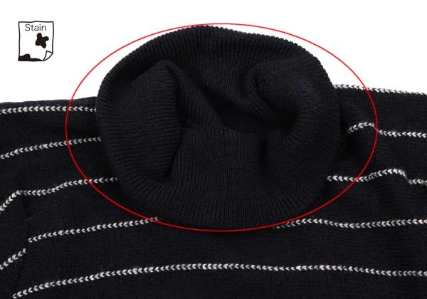 COMME des GARCONS Turtle Neck Stripe Flare Knit Top K-154045_005