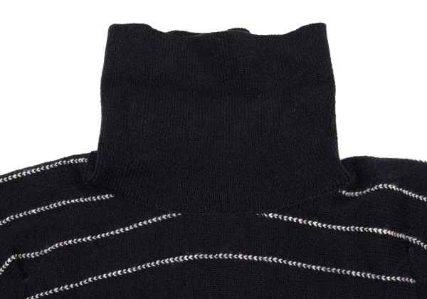 COMME des GARCONS Turtle Neck Stripe Flare Knit Top K-154045_006