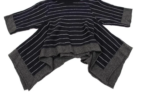 COMME des GARCONS Turtle Neck Stripe Flare Knit Top K-154045_008