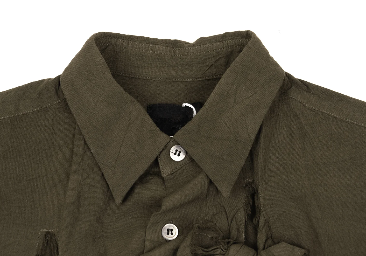 コムデギャルソンCOMME des GARCONS 製品染めノットデザイン長袖シャツ カーキM 【レディース】 新品!コムデギャルソンCOMME des GARCONS 製品染めノット