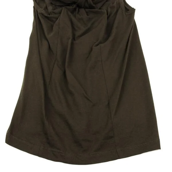 コムデギャルソンCOMME des GARCONS フロントノットデザインタンクトップ カーキM位 K-154059_009