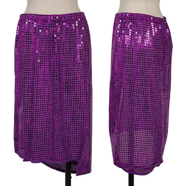 COMME des GARCONS Sequined Square Silhouette Skirt Purple S K-154068_001