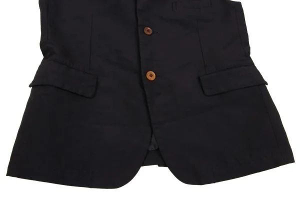 コムコム コムデギャルソンCOMME des GARCONS ポリスクエアネックベスト 紺S K-154071_008
