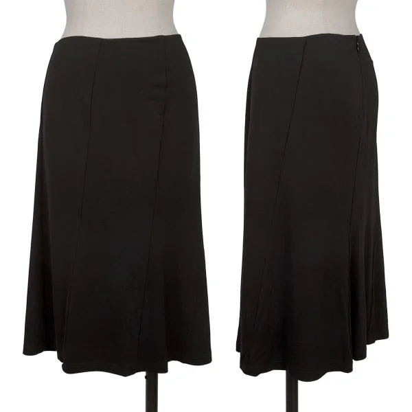 ダナキャランDONNA KARAN レーヨンストレッチスカート 黒L K-154100_001