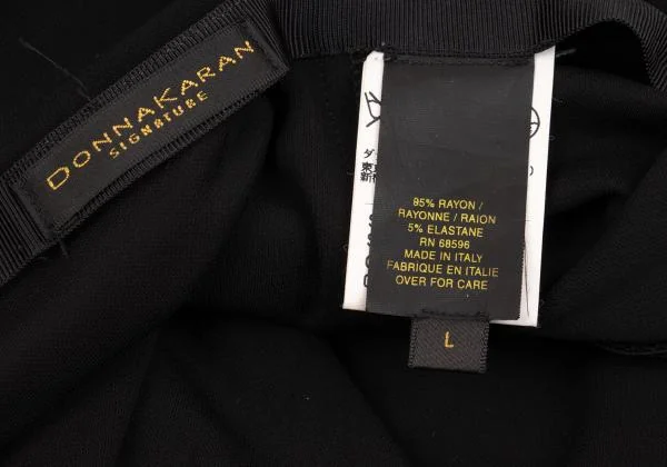 ダナキャランDONNA KARAN レーヨンストレッチスカート 黒L K-154100_010