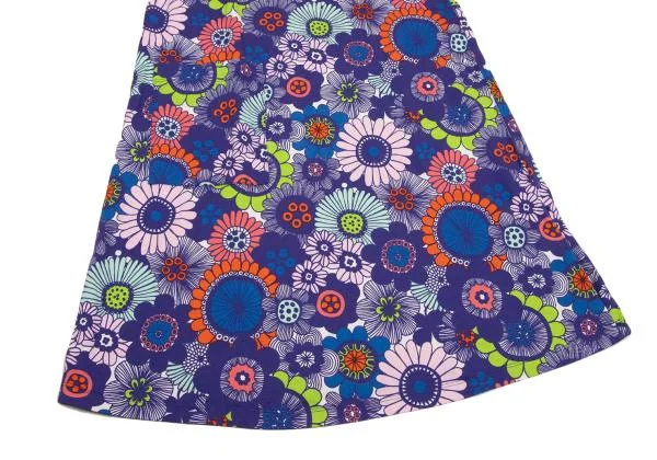 マリメッコmarimekko コットンフローラル総柄ノースリーブワンピース 青マルチXS K-154101_006