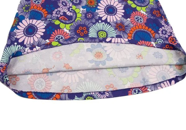 マリメッコmarimekko コットンフローラル総柄ノースリーブワンピース 青マルチXS K-154101_009