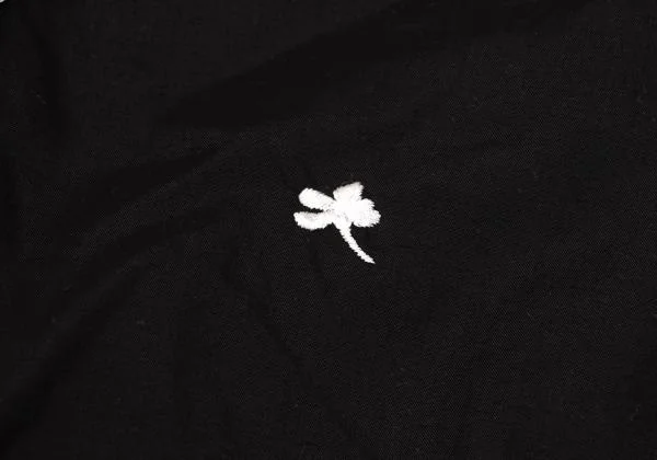BLACK COMME des GARCONS Floral Embroidered Short Sleeve Shirt K-154109_006