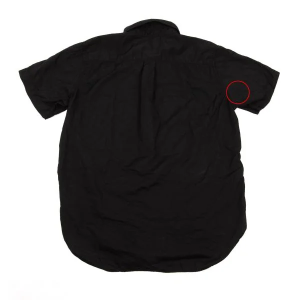 BLACK COMME des GARCONS Floral Embroidered Short Sleeve Shirt K-154109_012