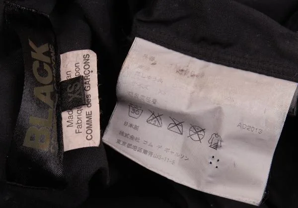 BLACK COMME des GARCONS Floral Embroidered Short Sleeve Shirt K-154109_017