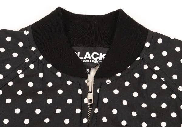 ブラックコムデギャルソンBLACK COMME des GARCONS 製品洗いドットMA-1ブルゾン 黒白XS K-154110_004