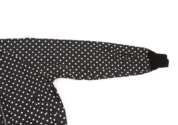 ブラックコムデギャルソンBLACK COMME des GARCONS 製品洗いドットMA-1ブルゾン 黒白XS K-154110_005