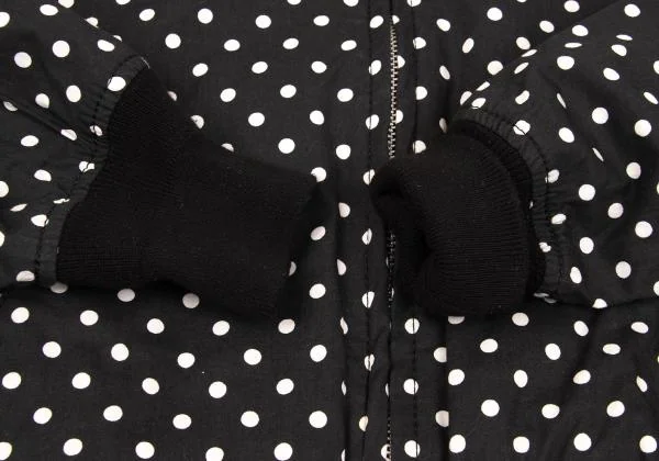 ブラックコムデギャルソンBLACK COMME des GARCONS 製品洗いドットMA-1ブルゾン 黒白XS K-154110_006