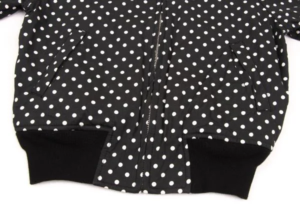 ブラックコムデギャルソンBLACK COMME des GARCONS 製品洗いドットMA-1ブルゾン 黒白XS K-154110_007