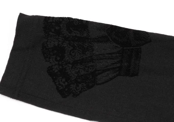 COMME des GARCONS Flocked Print Asymmetrical Round Collar Top K-154114_007
