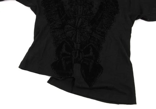COMME des GARCONS Flocked Print Asymmetrical Round Collar Top K-154114_009