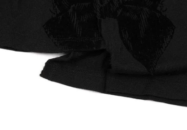 COMME des GARCONS Flocked Print Asymmetrical Round Collar Top K-154114_011