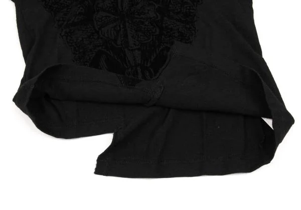 COMME des GARCONS Flocked Print Asymmetrical Round Collar Top K-154114_012
