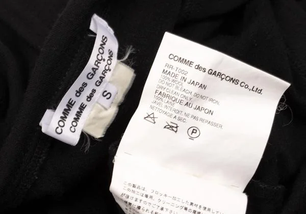 COMME des GARCONS Flocked Print Asymmetrical Round Collar Top K-154114_015