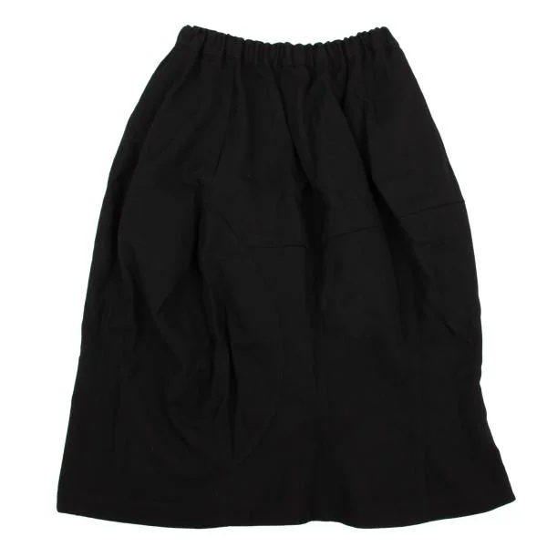 COMME des GARCONS Wool Twill Curve Switching Design Skirt K-154116_002