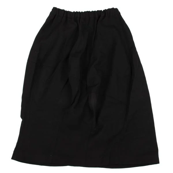 COMME des GARCONS Wool Twill Curve Switching Design Skirt K-154116_009