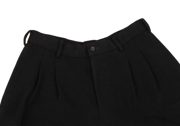 コムコム コムデギャルソンCOMME des GARCONS ウールストレッチツータックワイドショーツ 黒S K-154118_002