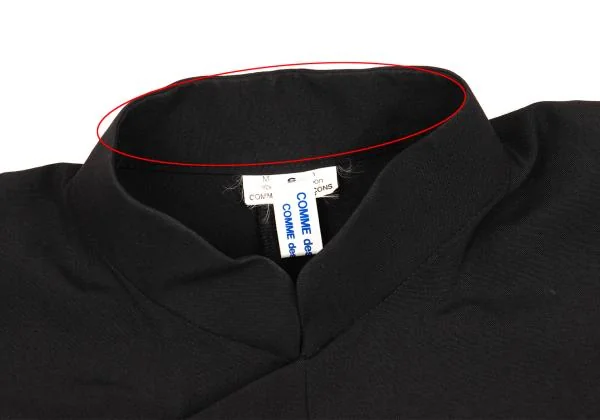 コムコム コムデギャルソンCOMME des GARCONS ウール7分袖コックジャケット 黒S K-154125_004