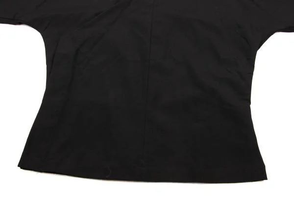 コムコム コムデギャルソンCOMME des GARCONS ウール7分袖コックジャケット 黒S K-154125_010