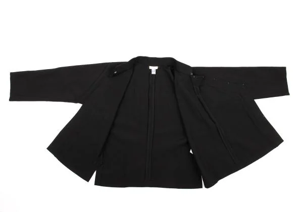 コムコム コムデギャルソンCOMME des GARCONS ウール7分袖コックジャケット 黒S K-154125_012