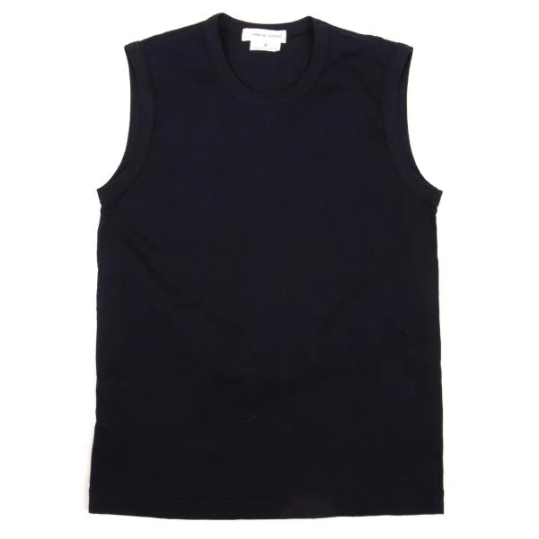 コムデギャルソンCOMME des GARCONS 天竺ノースリーブトップス 紺S K-154146_002