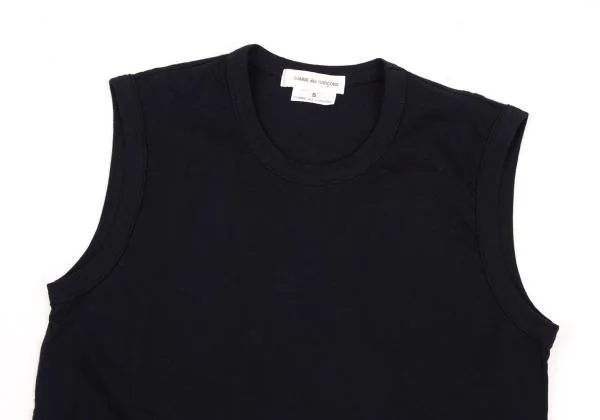 コムデギャルソンCOMME des GARCONS 天竺ノースリーブトップス 紺S K-154146_003