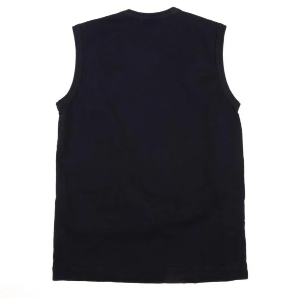 コムデギャルソンCOMME des GARCONS 天竺ノースリーブトップス 紺S K-154146_008