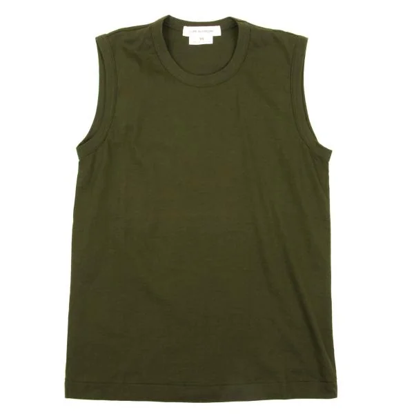 コムデギャルソンCOMME des GARCONS 天竺ノースリーブトップス 緑XS K-154147_002
