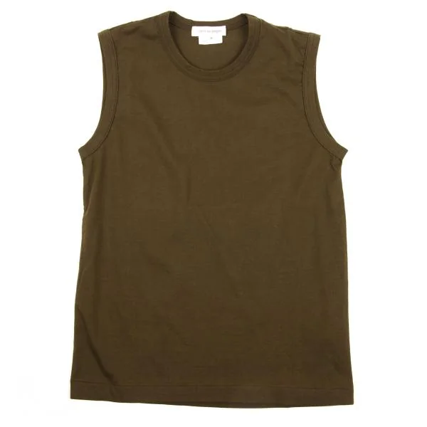 コムデギャルソンCOMME des GARCONS 天竺ノースリーブトップス カーキS K-154148_002