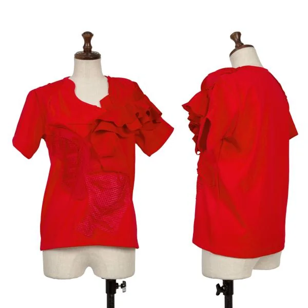 COMME des GARCONS Patch Switching T-shirt Red S K-154150_001