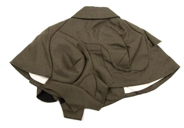 コムデギャルソンCOMME des GARCONS ウール切替デザインボレロ モカS K-154153_008